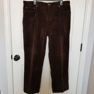 Jones New York Brown Corduroy Stretch Sz 16